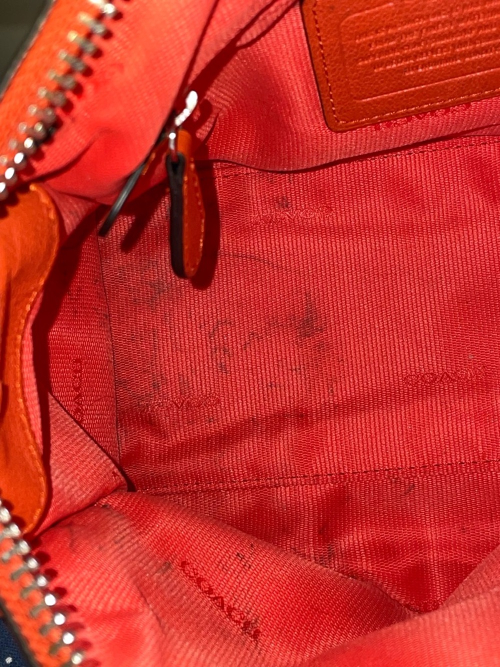 COACH RHYDER 24 IN VERMILLION LEATHER-PERFECT COLOR FOR SPRING/SUMMER. - Picture 9 of 16